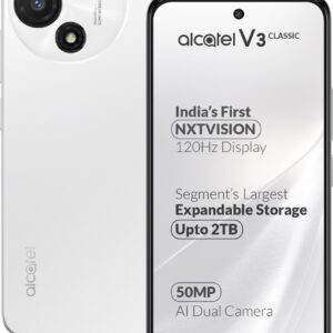 Alcatel V3 Classic 5G (Halo White, 128 GB) (6 GB RAM)