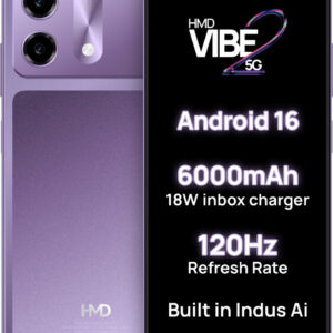 HMD Vibe2 5G (Cosmic Lavender, 128 GB) (4 GB RAM)