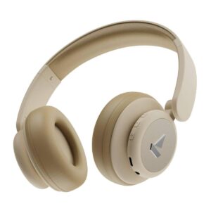 boAt Rockerz 450, 15 HRS Battery, 40mm Drivers, Padded Ear Cushions, Integrated Controls, Dual Modes, On Ear Bluetooth Headphones, Wireless Headphone with Mic (Hazel Beige)