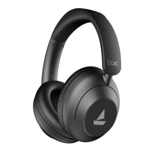 boAt New Launch Rockerz 650 Pro, Touch/Swipe Controls, Dolby Audio, 80Hrs Battery, 2Mics ENx, Fast Charge, App Support, Dual Pair, Bluetooth Headphones, Wireless Headphone with Mic (Iris Black)