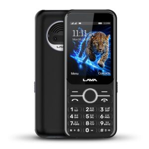 Lava Gem Power + Dual Sim Keypad Phone (2.8" Display, Camera & Fast Charging) | 2575mAh Smart AI Powerful Battery | Wireless FM & Recording | Stereo Speakers | Call Recording (Black Gold)