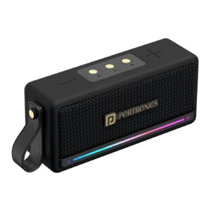 Portronics Harmony Mini 25W HD Premium Portable Bluetooth Speaker with Subwoofer, EQ Adjustment, 6 Hours Playtime, in-Built Mic,TWS Mode,RGB Lights, Bluetooth V5.3, Type C Fast Charging(Black)