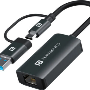 Portronics Mport X1 Type C Gigatbit Ethernet Hub with RJ45 Ethern...more