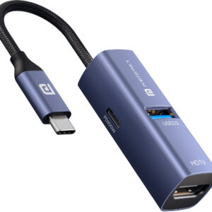 Portronics Mport Swift 3-in-1 Type-C Hub with 4K@30Hz HDMI, USB 3...more