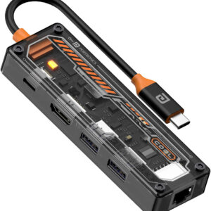 Portronics MPort View One 5in1 Type-C USB Hub, fast 3.0,4K HDMI,R...more