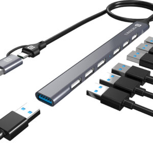 Portronics Mport 7 Multiport 7-in-1 USB HUB with Convertible Head...more