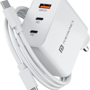 Portronics PPS 3.25 A Wall Charger for Mobile with Detachable Cab...more