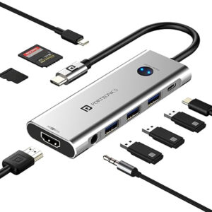 Portronics Mport One USB C Hub (9-in-1), HDMI, PD, USB 3.0/2.0, S...more