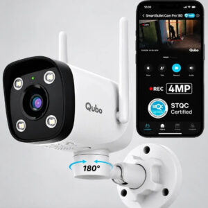 Qubo Smart Bullet Cam Pro 180(4MP)_CCTV10 Security Camera