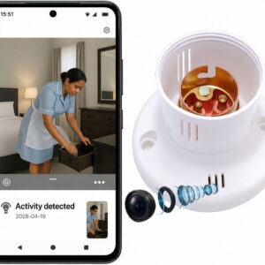 KIFEBITE Hidden Camera Bulb Holder Full HD 1080P Spy Camera with ...more